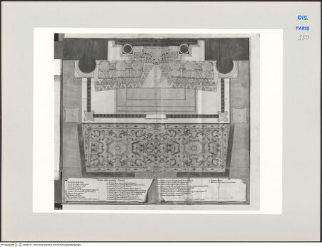 Vorderseite von Ecole Nationale Supérieure des Beaux Arts [https://www.deutsche-digitale-bibliothek.de/content/lizenzen/rv-ez/] Recueil Weale. Libro degli abbozzi de disegni delle commissioni, che si fano in Roma per ordine della Corte (di Portugallo)Nr. 5: Entwurf für die Cappella Gregoriana in San Pietro in Vaticano, Grundriss - , bh588147_recto. Foto.