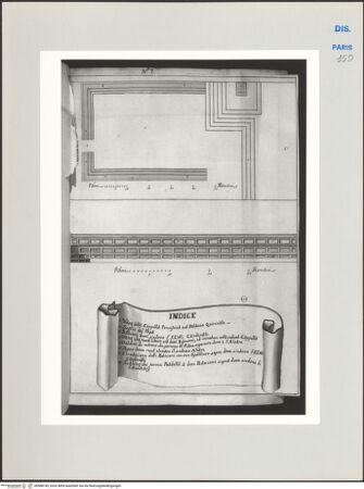Vorderseite von Ecole Nationale Supérieure des Beaux Arts [https://www.deutsche-digitale-bibliothek.de/content/lizenzen/rv-ez/] Recueil Weale. Libro degli abbozzi de disegni delle commissioni, che si fano in Roma per ordine della Corte (di Portugallo)Nr. 7 Grundriss der Cappella Pontificia im Palazzo del Quirinale (Cappella Paolina) - , bh588149_recto. Foto.