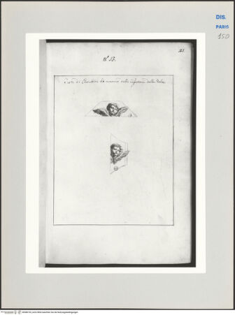 Vorderseite von Ecole Nationale Supérieure des Beaux Arts [https://www.deutsche-digitale-bibliothek.de/content/lizenzen/rv-ez/] Recueil Weale. Libro degli abbozzi de disegni delle commissioni, che si fano in Roma per ordine della Corte (di Portugallo)Nr. 13: Putten aus Marmor in den Deckenfeldern - , bh588155_recto. Foto.