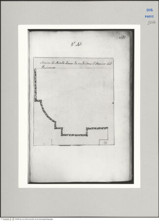 Vorderseite von Ecole Nationale Supérieure des Beaux Arts [https://www.deutsche-digitale-bibliothek.de/content/lizenzen/rv-ez/] Recueil Weale. Libro degli abbozzi de disegni delle commissioni, che si fano in Roma per ordine della Corte (di Portugallo)Nr. 45: Entwurf für die Begrenzung des Mosaikfeldes auf dem Boden - , bh588184_recto. Foto.