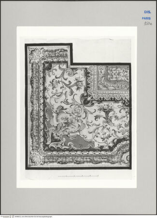 Vorderseite von Ecole Nationale Supérieure des Beaux Arts [https://www.deutsche-digitale-bibliothek.de/content/lizenzen/rv-ez/] Recueil Weale. Libro degli abbozzi de disegni delle commissioni, che si fano in Roma per ordine della Corte (di Portugallo)Nr. 82: Entwurf für eine Deckendekoration - , bh588222_recto. Foto.