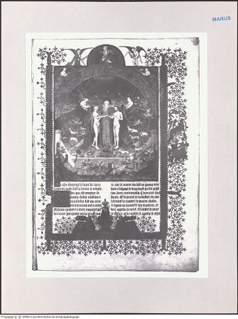 Vorderseite von Bibliothèque Nationale [https://www.deutsche-digitale-bibliothek.de/content/lizenzen/rv-ez/] Les Antiquitès juda^B4iquesFol. 3: Die Schöpfung der Welt und die Hochzeit Adam und Evas - , bh588312_recto. Foto.