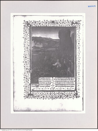 Vorderseite von Bibliothèque Nationale [https://www.deutsche-digitale-bibliothek.de/content/lizenzen/rv-ez/] Les Antiquitès juda^B4iquesFol. 110v: Der Tod Sauls - , bh588317_recto. Foto.