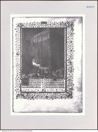 Vorderseite von Bibliothèque Nationale [https://www.deutsche-digitale-bibliothek.de/content/lizenzen/rv-ez/] Les Antiquitès juda^B4iquesFol. 163: Die Erbauung von Salomons Tempel in Jerusalem - , bh588319_recto. Foto.