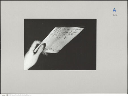 Vorderseite von Narodna Galerija. Ljubljana [https://www.deutsche-digitale-bibliothek.de/content/lizenzen/rv-ez/] Maria Theresia als Witwe - Detail: Brief, bh588558_recto. Foto.