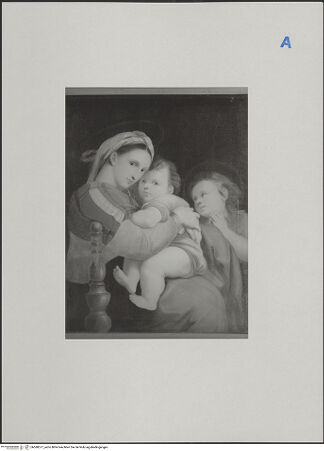 Vorderseite von Staatliche Galerie, Dessau [https://www.deutsche-digitale-bibliothek.de/content/lizenzen/rv-ez/] Madonna della sedia - , bh588577_recto. Foto.