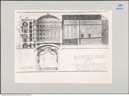 Vorderseite von Sopr. BAS NA [https://www.deutsche-digitale-bibliothek.de/content/lizenzen/rv-ez/] Entwurf für das Theater Mercadante - , bh588699_recto. Foto: Pedicini, Rocco.