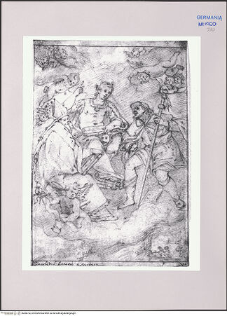 Vorderseite von Martin von Wagner Museum [https://www.deutsche-digitale-bibliothek.de/content/lizenzen/rv-ez/] Drei Heilige in Glorie - , bh588724_recto. Foto.