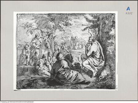 Vorderseite von Martin von Wagner Museum [https://www.deutsche-digitale-bibliothek.de/content/lizenzen/rv-ez/] Johannes der Täufer predigt - , bh588744_recto. Foto.