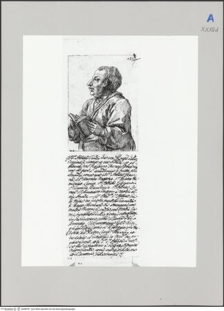 Vorderseite von Martin von Wagner Museum [https://www.deutsche-digitale-bibliothek.de/content/lizenzen/rv-ez/] Portrait des Dichters Alessandro Guidi (14.6.1650 - 12.6.1712) - Aufgeklappt, Verlängerung am unteren Bildteil nicht sichtbar, bh588781_recto. Foto.