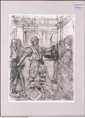 Vorderseite von Martin von Wagner Museum [https://www.deutsche-digitale-bibliothek.de/content/lizenzen/rv-ez/] Enthauptung des Johannes des Täufers - , bh588838_recto. Foto.