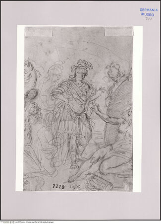 Vorderseite von Martin von Wagner Museum [https://www.deutsche-digitale-bibliothek.de/content/lizenzen/rv-ez/] Alexander und Diogenes - , bh588839_recto. Foto.