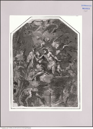 Vorderseite von Martin von Wagner Museum [https://www.deutsche-digitale-bibliothek.de/content/lizenzen/rv-ez/] Martyrium des Evangelisten Johannes - , bh588842_recto. Foto.