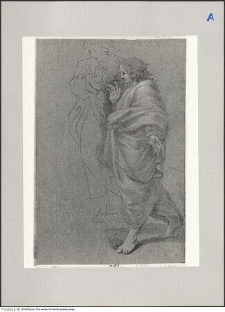 Vorderseite von Martin von Wagner Museum [https://www.deutsche-digitale-bibliothek.de/content/lizenzen/rv-ez/] Weibliche und männliche Gewandfigur - Inv. 7444: weibliche Gewandfigur, bh588868_recto. Foto.