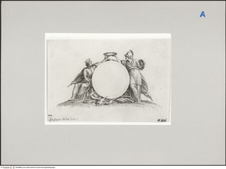 Vorderseite von Martin von Wagner Museum [https://www.deutsche-digitale-bibliothek.de/content/lizenzen/rv-ez/] Entwürf für ein Porträtsmedaillon - , bh588885_recto. Foto.