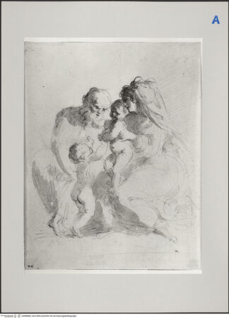 Vorderseite von Martin von Wagner Museum [https://www.deutsche-digitale-bibliothek.de/content/lizenzen/rv-ez/] Heilige Familie mit Johannesknaben - , bh588888_recto. Foto.