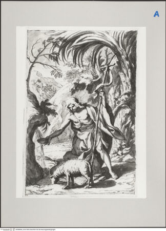 Vorderseite von Martin von Wagner Museum [https://www.deutsche-digitale-bibliothek.de/content/lizenzen/rv-ez/] Heiliger Johannes der Täufer in der Landschaft - , bh588896_recto. Foto.