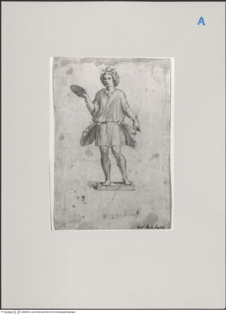 Vorderseite von Martin von Wagner Museum [https://www.deutsche-digitale-bibliothek.de/content/lizenzen/rv-ez/] Antike Statuette eines Laren - , bh588923_recto. Foto.