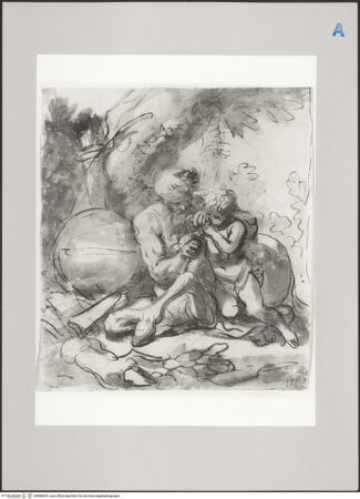 Vorderseite von Martin von Wagner Museum [https://www.deutsche-digitale-bibliothek.de/content/lizenzen/rv-ez/] Chiron und Achilles - , bh588929_recto. Foto.