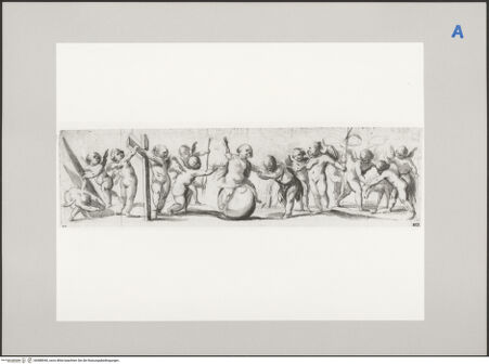 Vorderseite von Martin von Wagner Museum [https://www.deutsche-digitale-bibliothek.de/content/lizenzen/rv-ez/] Spielende Putten mit christlichen Symbolen - , bh588940_recto. Foto.