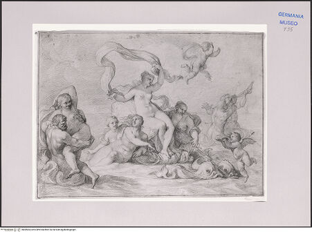 Vorderseite von Martin von Wagner Museum [https://www.deutsche-digitale-bibliothek.de/content/lizenzen/rv-ez/] Die Meerfahrt der Galatea - , bh589004_recto. Foto.