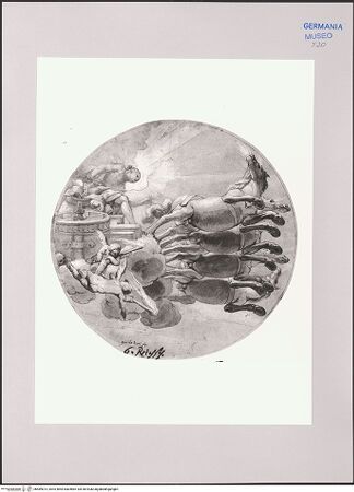 Vorderseite von Martin von Wagner Museum [https://www.deutsche-digitale-bibliothek.de/content/lizenzen/rv-ez/] Ein Deckenbild: Apoll im Sonnenwagen - , bh589014_recto. Foto.