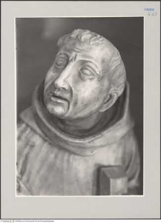 Vorderseite von ICCD [https://www.deutsche-digitale-bibliothek.de/content/lizenzen/rv-ez/] Grabmal des Kardinal Guglielmo de Braye - Detail: Kopf des San Domenico, bh589028_recto. Foto.