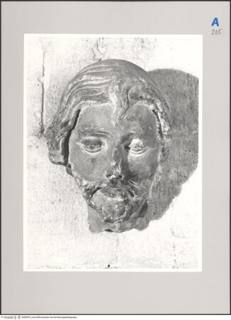 Vorderseite von Soprintendenza per i Beni Ambientali Architettonici Artistici e Storici Perugia [https://www.deutsche-digitale-bibliothek.de/content/lizenzen/rv-ez/] Ehemalige Ausstattung des Oratorio della Maestà delle Volte di PerugiaMännlicher Kopf - , bh589070_recto. Foto: Bellu, Sandro.