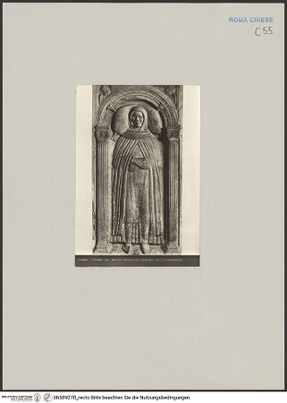 Vorderseite von Richter, Ernesto [https://www.deutsche-digitale-bibliothek.de/content/lizenzen/rv-fz/] Grabplatte des Beato Angelico (+1455) - Gesamtansicht, bh589270_recto. Foto.