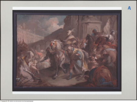 Vorderseite von Agnes Etherington Art Centre, Queen's University [https://www.deutsche-digitale-bibliothek.de/content/lizenzen/rv-ez/] Der Triumph des Mordechai - Gesamtansicht, bh589293_recto. Foto: unbekannt.