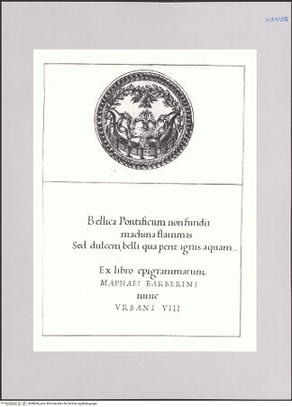 Vorderseite von Biblioteca Apostolica Vaticana [https://www.deutsche-digitale-bibliothek.de/content/lizenzen/rv-ez/] Impresenbuch für Papst Urban VIII.Imprese mit der Fontana della Barcaccia - , bh589344_recto. Foto.