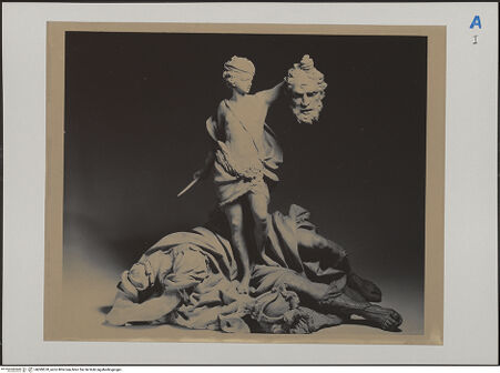 Vorderseite von New York, Arthur M. Sackler Foundation [https://rightsstatements.org/page/CNE/1.0/] David triumphiert über Goliath - , bh589570_recto. Foto.