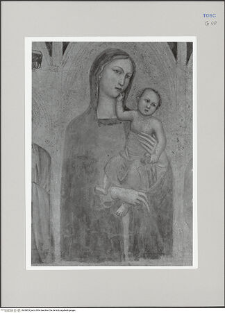 Vorderseite von Sigismondi, Roberto [https://rightsstatements.org/page/CNE/1.0/] Madonna umgeben von Heiligen - Detail: Madonna, bh589650_recto. Foto: Sigismondi, Roberto.