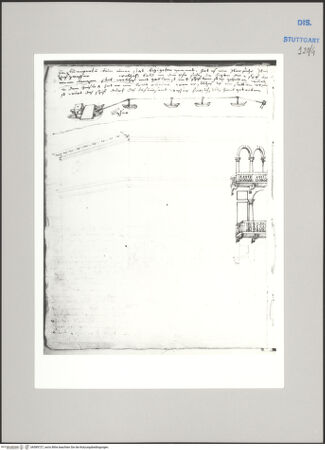 Vorderseite von Württembergische Landesbibliothek Stuttgart [https://www.deutsche-digitale-bibliothek.de/content/lizenzen/rv-ez/] Reiseaufzeichnungen"Raiss in Itaia"Fähre bei Pizzighettone; Venedig: Palazzo Michiel dalle Colonne - , bh589727_recto. Foto.
