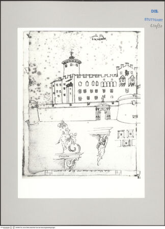 Vorderseite von Württembergische Landesbibliothek Stuttgart [https://www.deutsche-digitale-bibliothek.de/content/lizenzen/rv-ez/] Reiseaufzeichnungen"Raiss in Itaia"Trient: Castello del Buonconsiglio - , bh589733_recto. Foto.