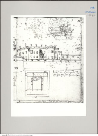 Vorderseite von Württembergische Landesbibliothek Stuttgart [https://www.deutsche-digitale-bibliothek.de/content/lizenzen/rv-ez/] Reiseaufzeichnungen"Raiss in Itaia"Trient: Castello del Buonconsiglio; Venedig: Markusturm - , bh589735_recto. Foto.