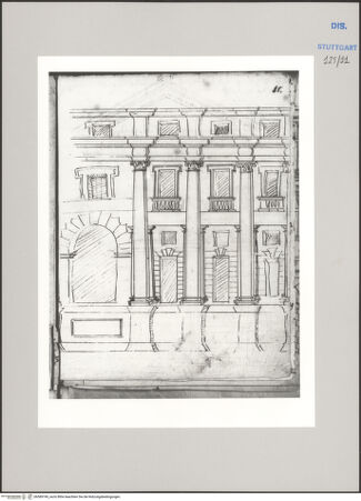 Vorderseite von Württembergische Landesbibliothek Stuttgart [https://www.deutsche-digitale-bibliothek.de/content/lizenzen/rv-ez/] Reiseaufzeichnungen"Raiss in Itaia"Vicenza: Palazzo Valmarana-Braga - , bh589749_recto. Foto.