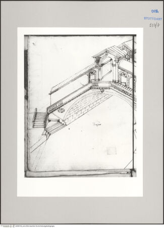 Vorderseite von Württembergische Landesbibliothek Stuttgart [https://www.deutsche-digitale-bibliothek.de/content/lizenzen/rv-ez/] Reiseaufzeichnungen"Raiss in Itaia"Rialtobrücke - , bh589760_recto. Foto.