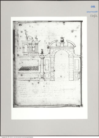 Vorderseite von Württembergische Landesbibliothek Stuttgart [https://www.deutsche-digitale-bibliothek.de/content/lizenzen/rv-ez/] Reiseaufzeichnungen"Raiss in Itaia"Gartenmauern von Villen am Brenta - , bh589767_recto. Foto.