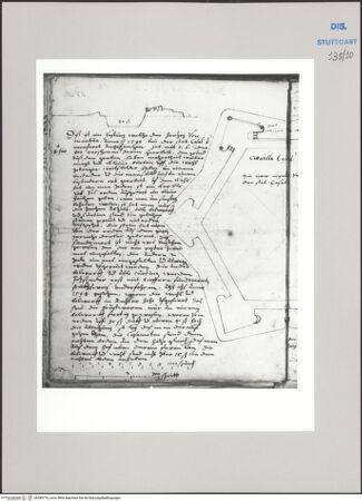 Vorderseite von Württembergische Landesbibliothek Stuttgart [https://www.deutsche-digitale-bibliothek.de/content/lizenzen/rv-ez/] Reiseaufzeichnungen"Raiss in Itaia"Casale Monferrato: Neue Festung - , bh589778_recto. Foto.