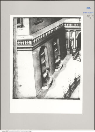 Vorderseite von Württembergische Landesbibliothek Stuttgart [https://www.deutsche-digitale-bibliothek.de/content/lizenzen/rv-ez/] ReiseaufzeichnungenTagebuch der Romreise ("Zwaite Raise")Rom: Palazzo del Quirinale, Gartenterrasse auf der unteren Ebene, Eckansicht - , bh589808_recto. Foto.