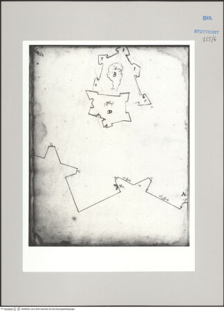 Vorderseite von Württembergische Landesbibliothek Stuttgart [https://www.deutsche-digitale-bibliothek.de/content/lizenzen/rv-ez/] ReiseaufzeichnungenTagebuch der Romreise ("Zwaite Raise")Ancona: bastionäre Befestigungsanlagen der Cittadella, Grundriss und Vergrößerung - , bh589833_recto. Foto.