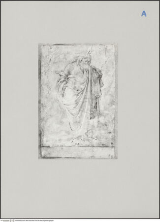 Vorderseite von Nationalmuseum Stockholm [https://rightsstatements.org/page/CNE/1.0/] Stehender Greis (Moses) - , bh589928_recto. Foto.