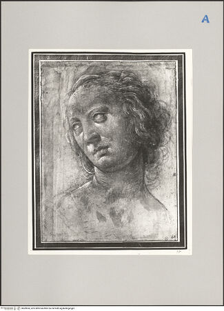 Vorderseite von Nationalmuseum Stockholm [https://rightsstatements.org/page/CNE/1.0/] Frauenkopf mit pathetischem Blick - , bh589960_recto. Foto.