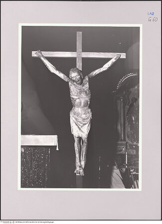 Vorderseite von unbekannt [https://www.deutsche-digitale-bibliothek.de/content/lizenzen/rv-fz/] Kruzifix - Gesamtansicht, bh590044_recto. Foto.