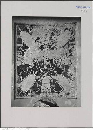 Vorderseite von ICCD [https://www.deutsche-digitale-bibliothek.de/content/lizenzen/rv-ez/] Sant'AgostinoSeitliche Vorhalle - Relief unter dem Grabmal des Dionigi Lunazi, bh590130_recto. Foto.