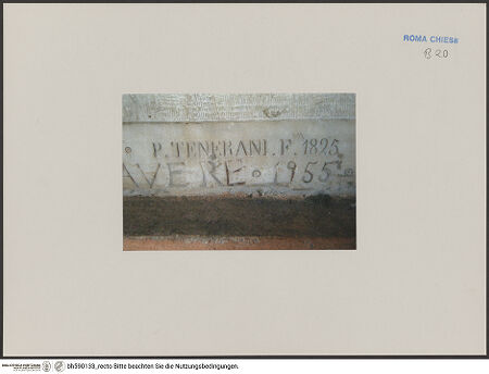 Vorderseite von unbekannt [https://www.deutsche-digitale-bibliothek.de/content/lizenzen/rv-fz/] Grabmal der Clelia Severini - Detail: Inschrift, bh590133_recto. Foto: Negri Arnoldi, Francesco.