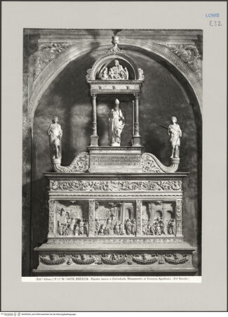 Vorderseite von Alinari [https://www.deutsche-digitale-bibliothek.de/content/lizenzen/rv-ez/] Grabmal des Bischofs Apollonio - , bh590265_recto. Foto.