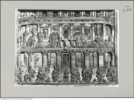 Vorderseite von Alinari [https://www.deutsche-digitale-bibliothek.de/content/lizenzen/rv-ez/] Altestamentarischer ReliefzyklusDas Urteil Salomos - , bh590427_recto. Foto.