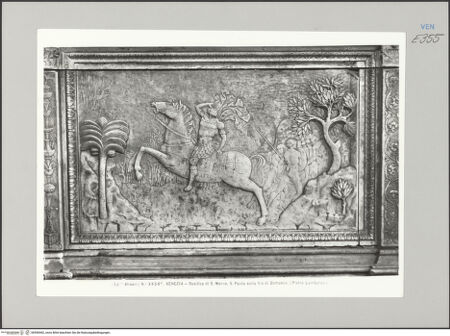 Vorderseite von Alinari [https://www.deutsche-digitale-bibliothek.de/content/lizenzen/rv-ez/] Paulus-AltarDie Bekehrung des Paulus - , bh590462_recto. Foto.